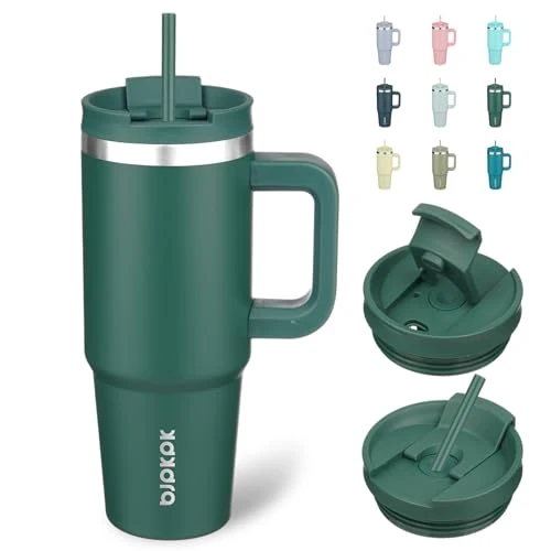 Advanced 30 oz Insulated Tumbler with Handle Straw Reusable
