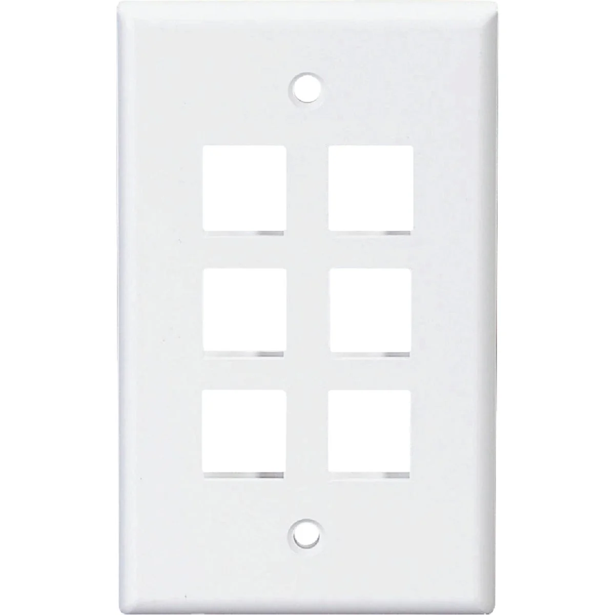 Specialty Leviton Quickport 6-Port White Flush Mount Wall Plate High-Performance