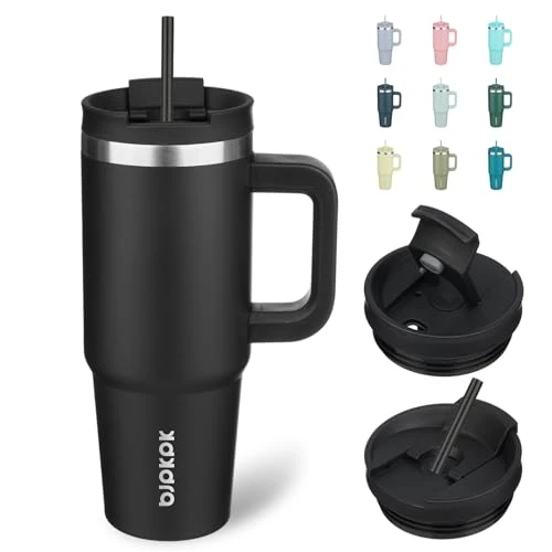 Specialty 30 oz Insulated Tumbler with Handle Straw Secure