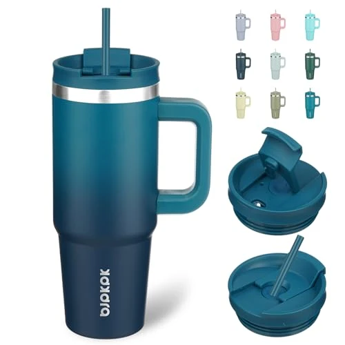 Elite 30 oz Insulated Tumbler with Handle Straw Trendy