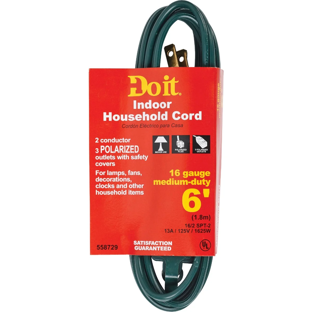 Next-Generation Do it 6 Ft. 16 2 Green Cube Tap Extension Cord Environmentally Friendly