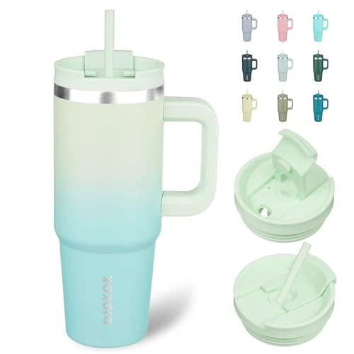 Dependable 30 oz Insulated Tumbler with Handle Straw High-End