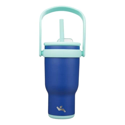 World-Class 30 oz Tumbler with Handle and Straw Sophisticated