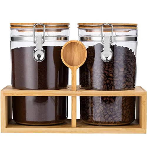 Natural Coffee Container with Shelf Fast