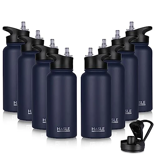 Durable 32 oz Insulated Water Bottle Stainless Steel Double Walled Vacuum Sports Water Bottle with 2 Lids User-Friendly