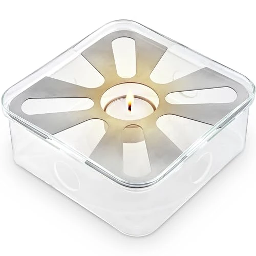 Practical Radiance Square Tea Warmer with Tealight Candle Enhanced