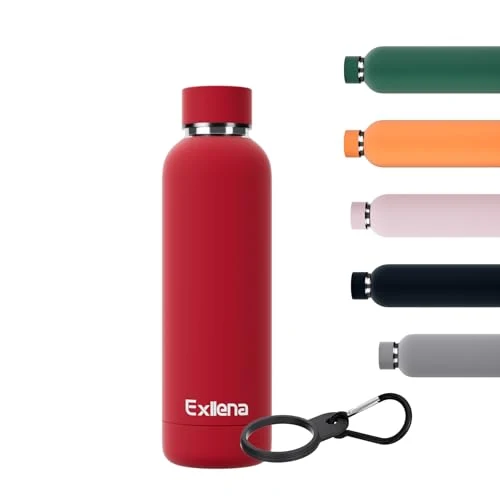 Casual Slim Insulated Water Bottles for Travel 18oz with Clip Sustainable