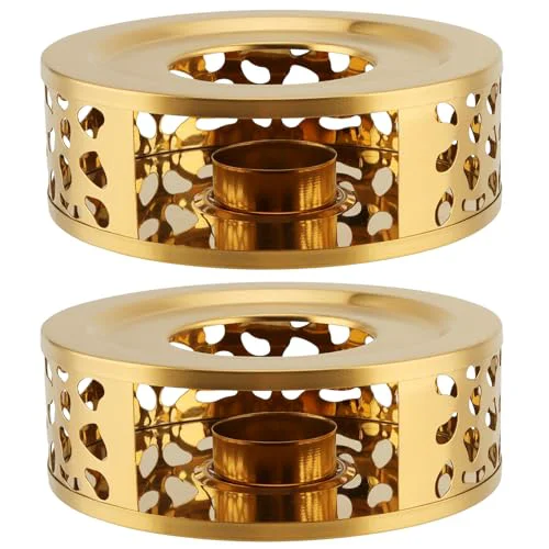 Functional 2 PCS Metal Teapot Warmer Base Practical
