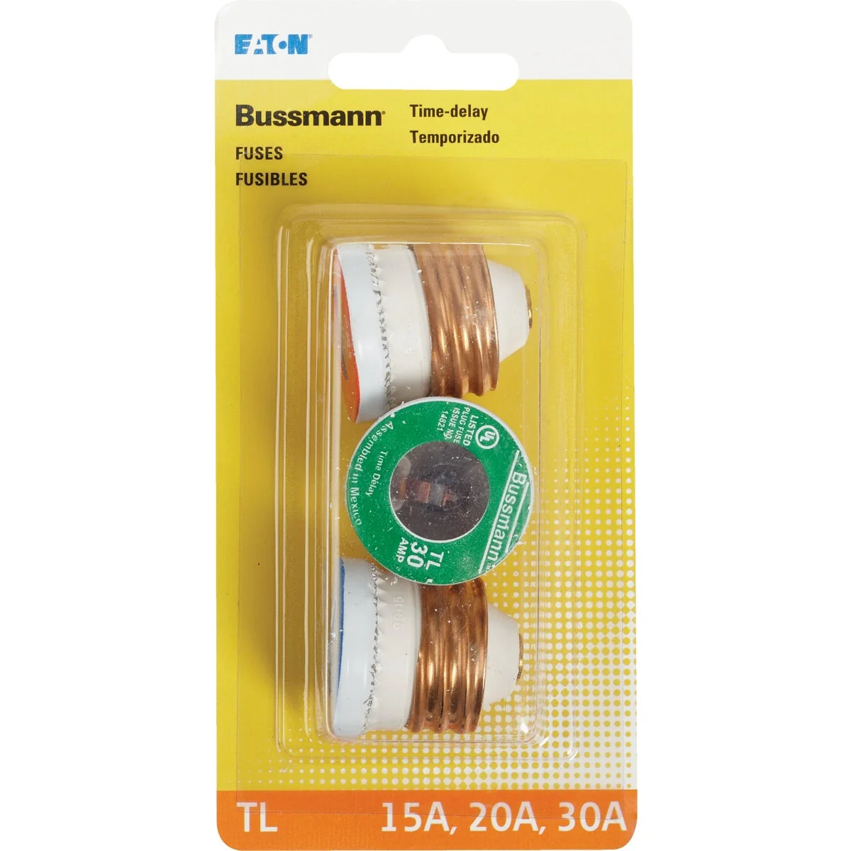 Innovative Bussmann 15A 20A 30A BP TL Time-Delay Plug Fuse Authentic