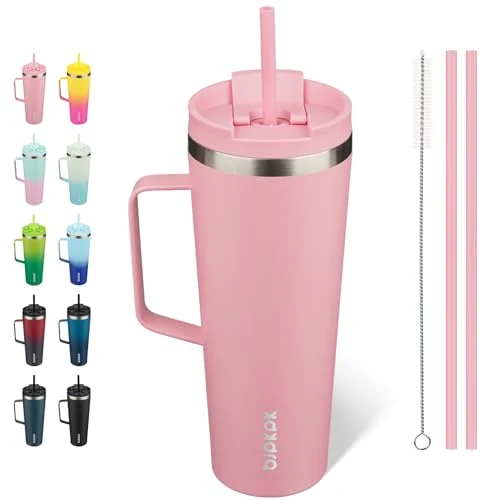 Enhanced 26oz Insulated Tumbler with Handle Reusable