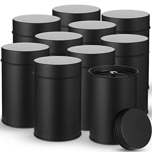 Trusted 10 Pack Metal Tea Tin Canisters 10 Count Prestigious