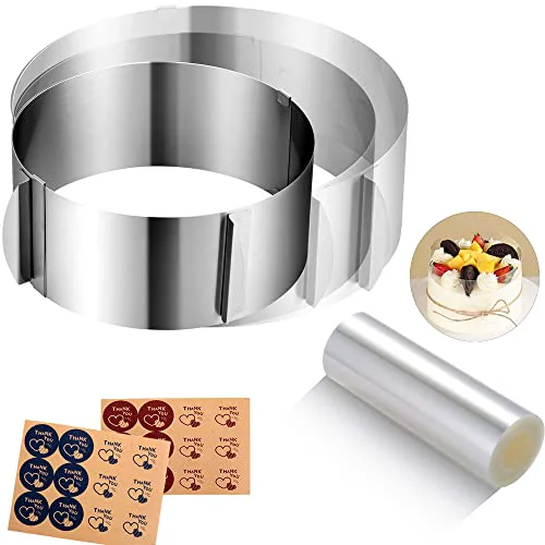 Lightweight Cake Rings Mousse Mold Acetate Cake Collar Set Optimized