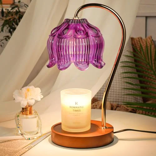 Organic Purple Candle Warmer Lamp with Timer Secure