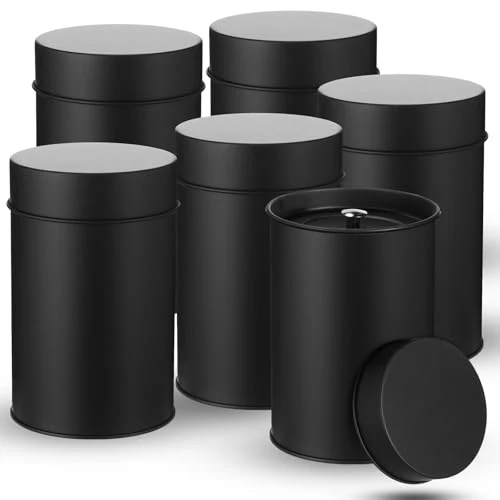 Sustainable 6 Pack Metal Tea Tin Canisters 6 Count Professional