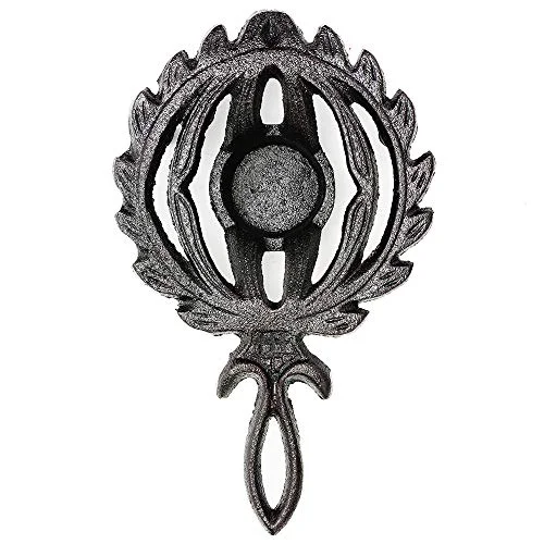 Classic Cast Iron Tealight Warmer with Pretty Flame Shape Design Efficient