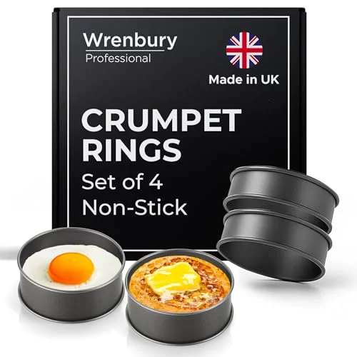 Reliable Crumpet Rings Nonstick 3.5 inch 4 Count Consistent