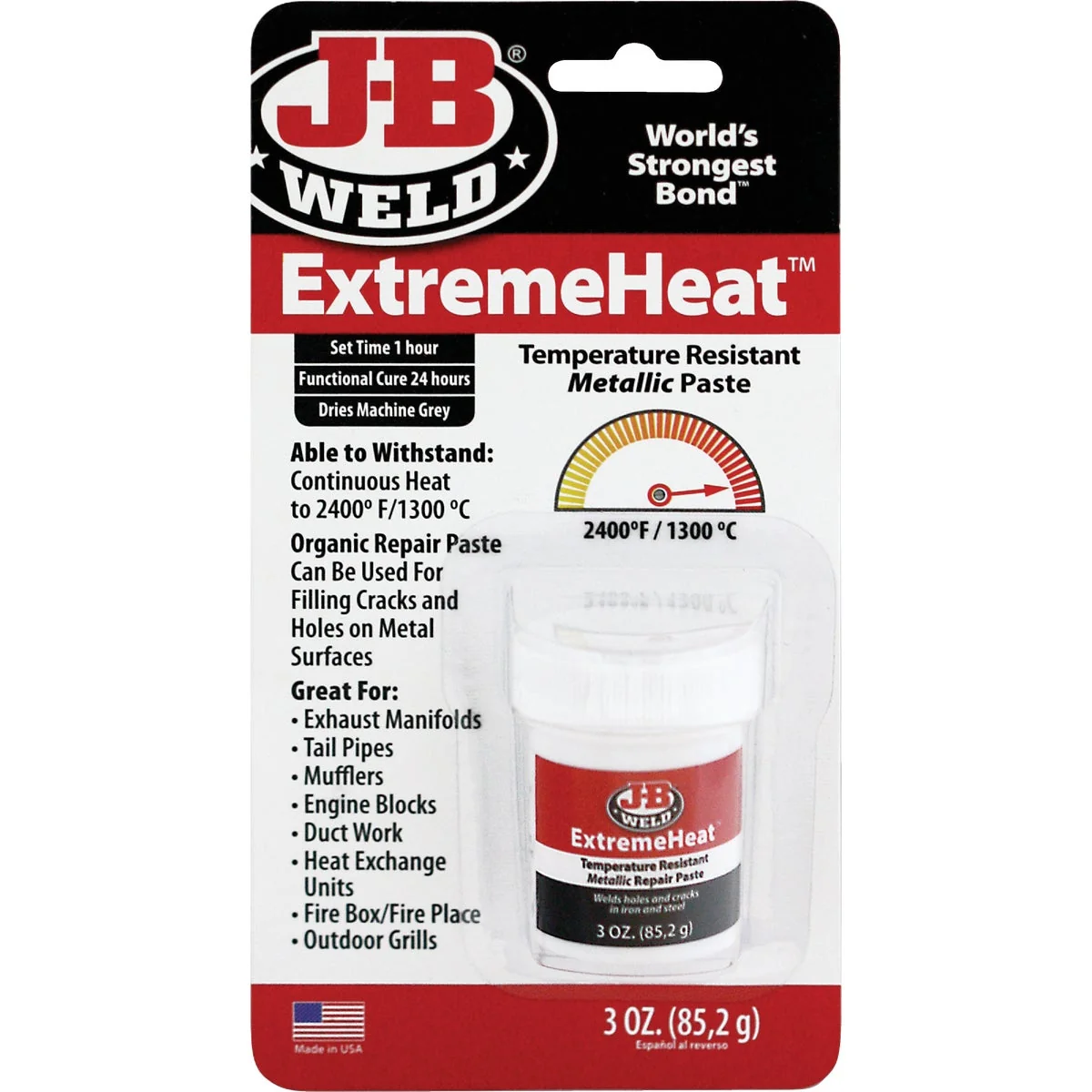 Elegant J-B Weld ExtremeHeat 3 Oz. Metal Filler World-Class