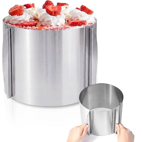 First-Class 1 Pcs Extra High 15cm Cake Ring 6 to 12 Inch Adjustable Cake Mold Artisan