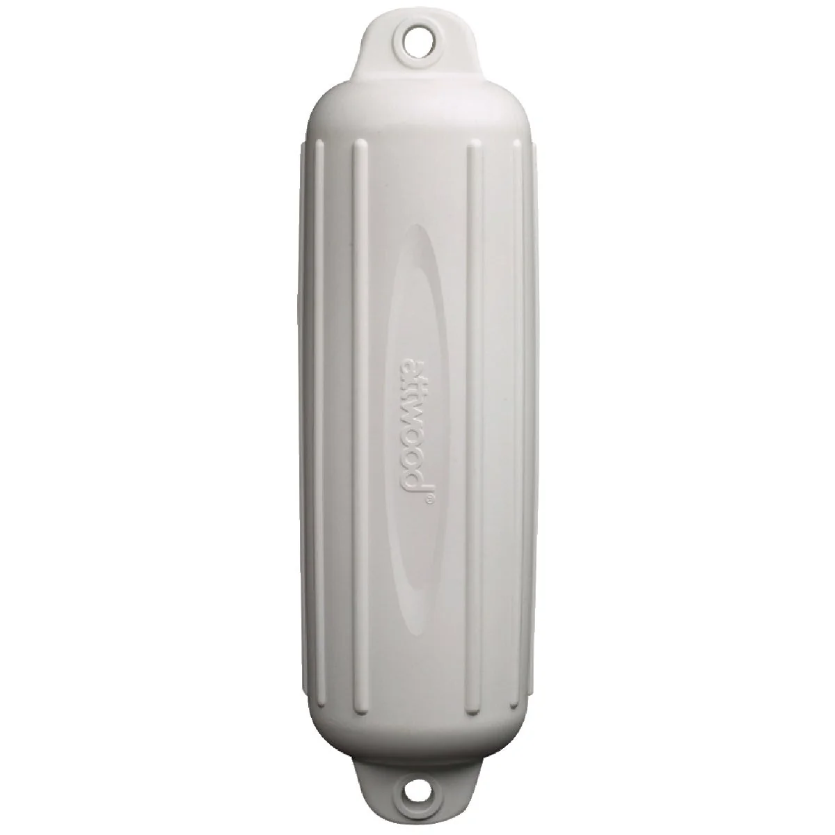 Advanced Seachoice 8-1 2 In. x 27 In. White Twin Eye Boat Fender Sustainable