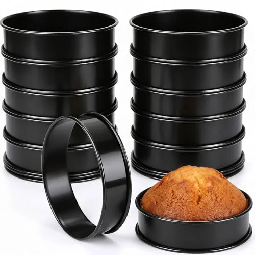 Green 12Pieces Crumpet Rings Nonstick English Muffin Rings Functional