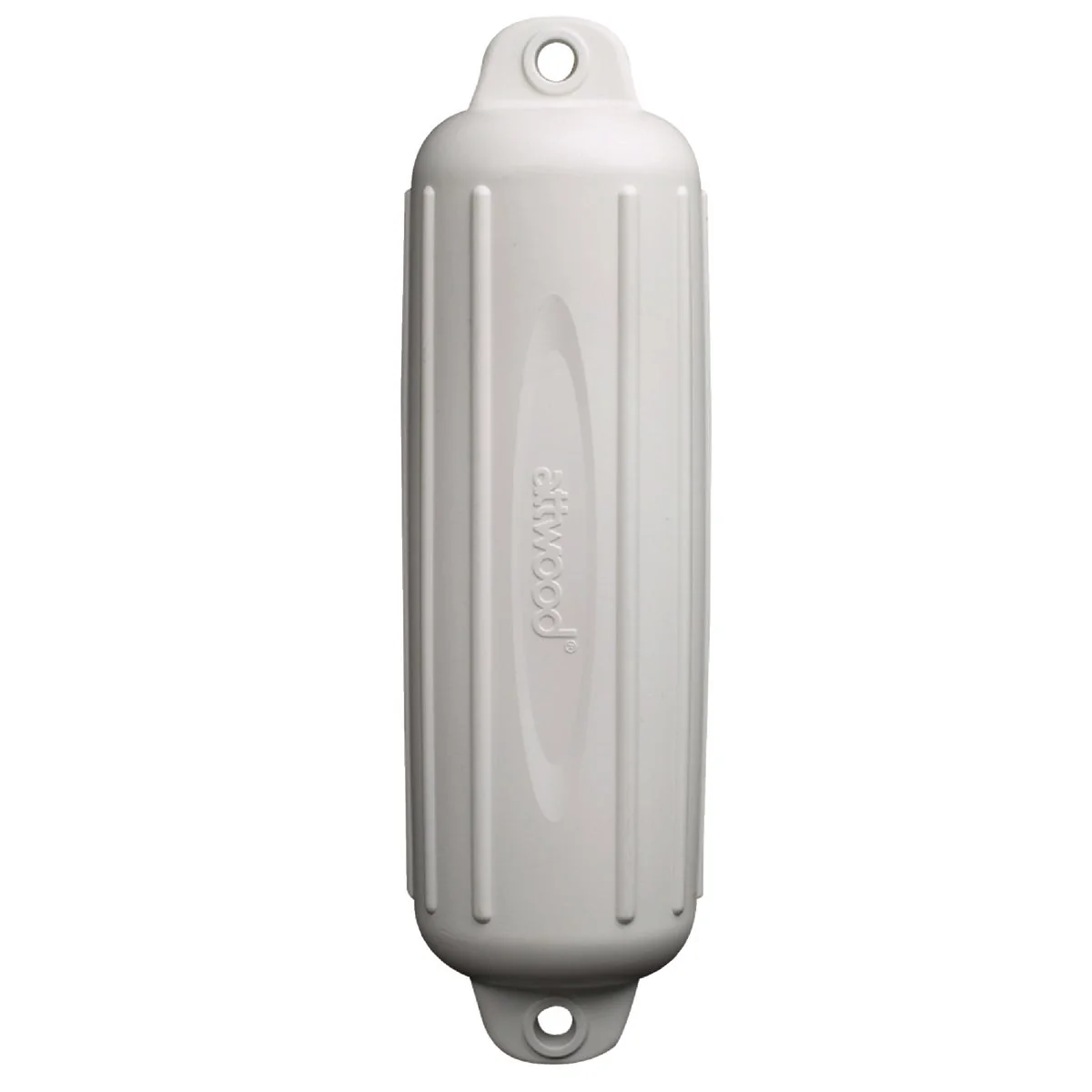 Specialty Seachoice 5-1 2 In. x 20 In. White Twin Eye Boat Fender Long-Lasting