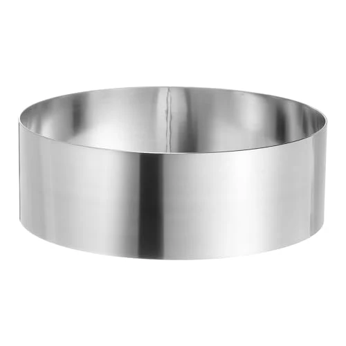Original Round Cake Ring 6 x 2 Inch Seamless Stainless Steel Pastry Mousse Dessert Ring Mirror Coating for Baking Cooking Making Tool Next-Generation