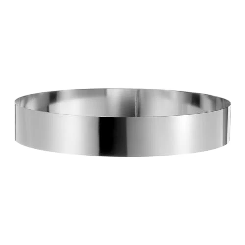 Quality Round Cake Ring 11 x 2 Inch Seamless Stainless Steel Pastry Mousse Dessert Ring Mirror Coating for Baking Cooking Making Tool Easy-to-Use