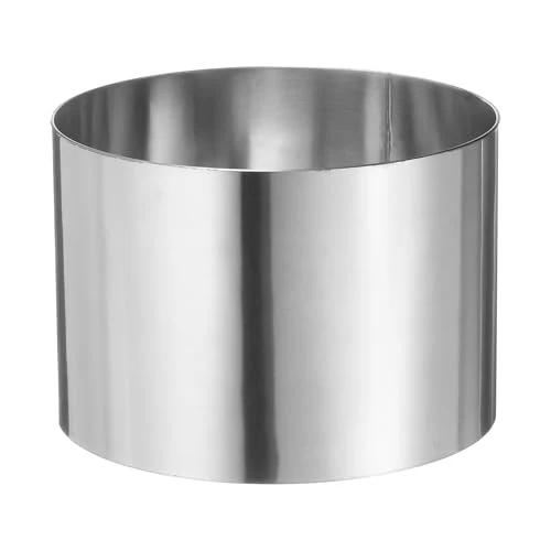 Exclusive Round Cake Ring 5 x 2.75 Inch Seamless Stainless Steel Pastry Mousse Dessert Ring Mirror Coating for Baking Cooking Making Tool Elegant