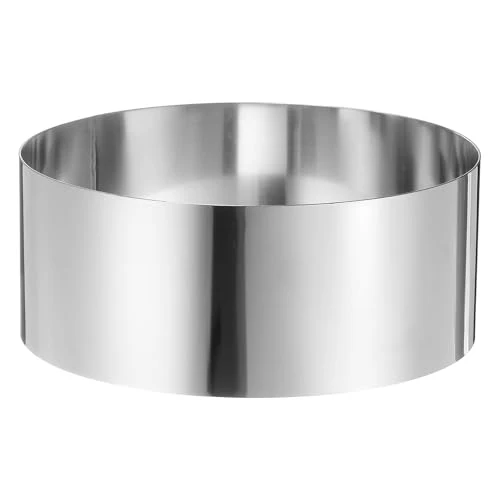 Functional Round Cake Ring 7 x 2.75 Inch Seamless Stainless Steel Pastry Mousse Dessert Ring Mirror Coating for Baking Cooking Making Tool Enhanced