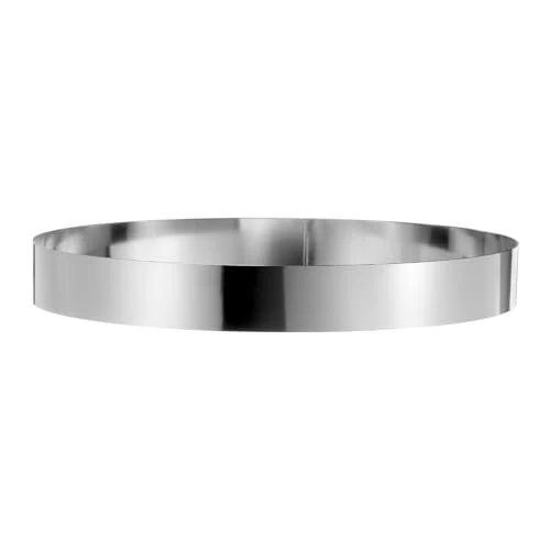 Functional Round Cake Ring 14 x 2 Inch Seamless Stainless Steel Pastry Mousse Dessert Ring Mirror Coating for Baking Cooking Making Tool Fine Crafted