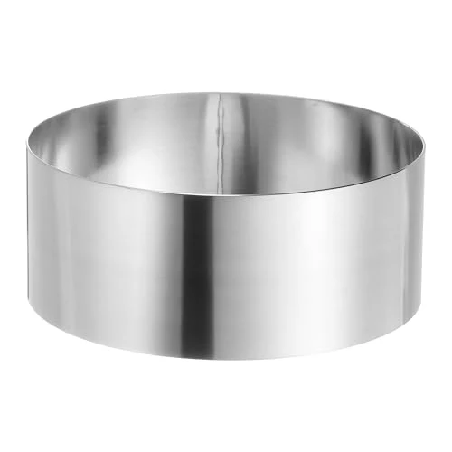 Original Design Round Cake Ring 5 x 2 Inch Seamless Stainless Steel Pastry Mousse Dessert Ring Mirror Coating for Baking Cooking Making Tool Healthy