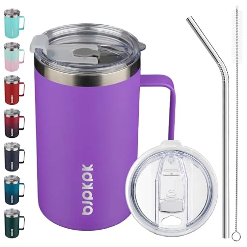 Breathable 25oz Insulated Coffee Mug with Handle Trusted