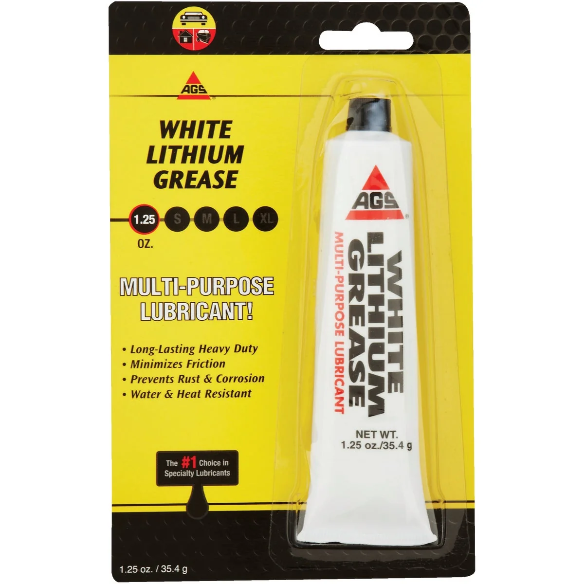 World-Class AGS Lith-Ease 1.25 Oz. Tube White Lithium Grease Secure