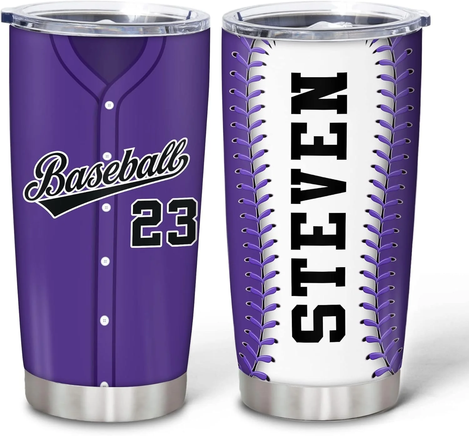 Efficient Hyturtle Personalized Baseball Tumbler Baseball Players Design Stainless Steel Double Walled Vacuum Insulated Tumblers 20oz30oz Coffee Travel Mug Cup Christmas Gift For Men Boys Friends Dad Sports Fan User-Friendly