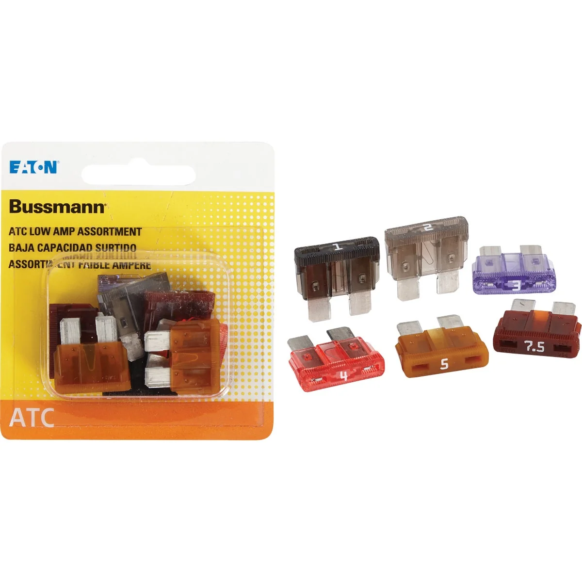 Trendy Bussmann ATC Low Amp Fuse Assortment 8-Piece Long-Lasting