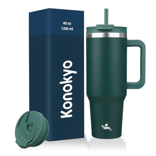 Artisan 40 oz Insulated Tumbler Water Bottle with Handle Luxury