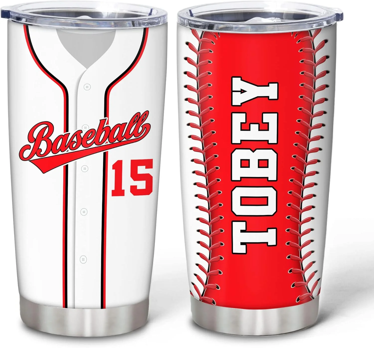 Elite Hyturtle Personalized Baseball Tumbler Baseball Players Design Stainless Steel Double Walled Vacuum Insulated Tumblers 20oz30oz Coffee Travel Mug Cup Christmas Gift For Men Boys Friends Dad Sports Fan Elegant