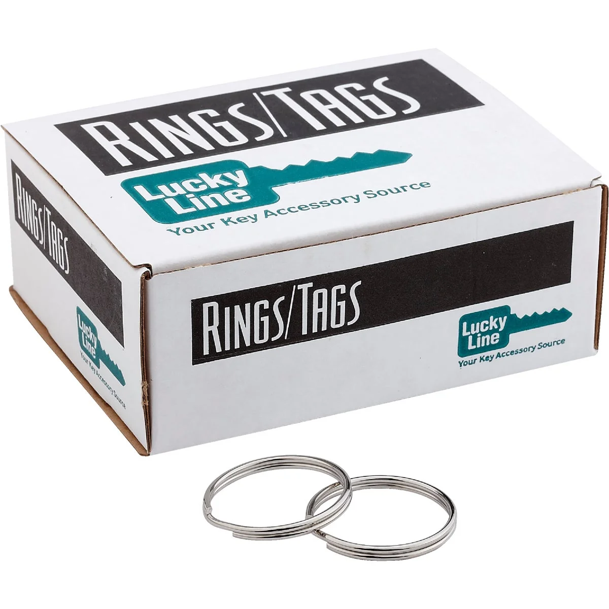High-Quality Lucky Line Tempered Steel Nickel-Plated 1-3 8 In. Key Ring 100-Pack Powerful