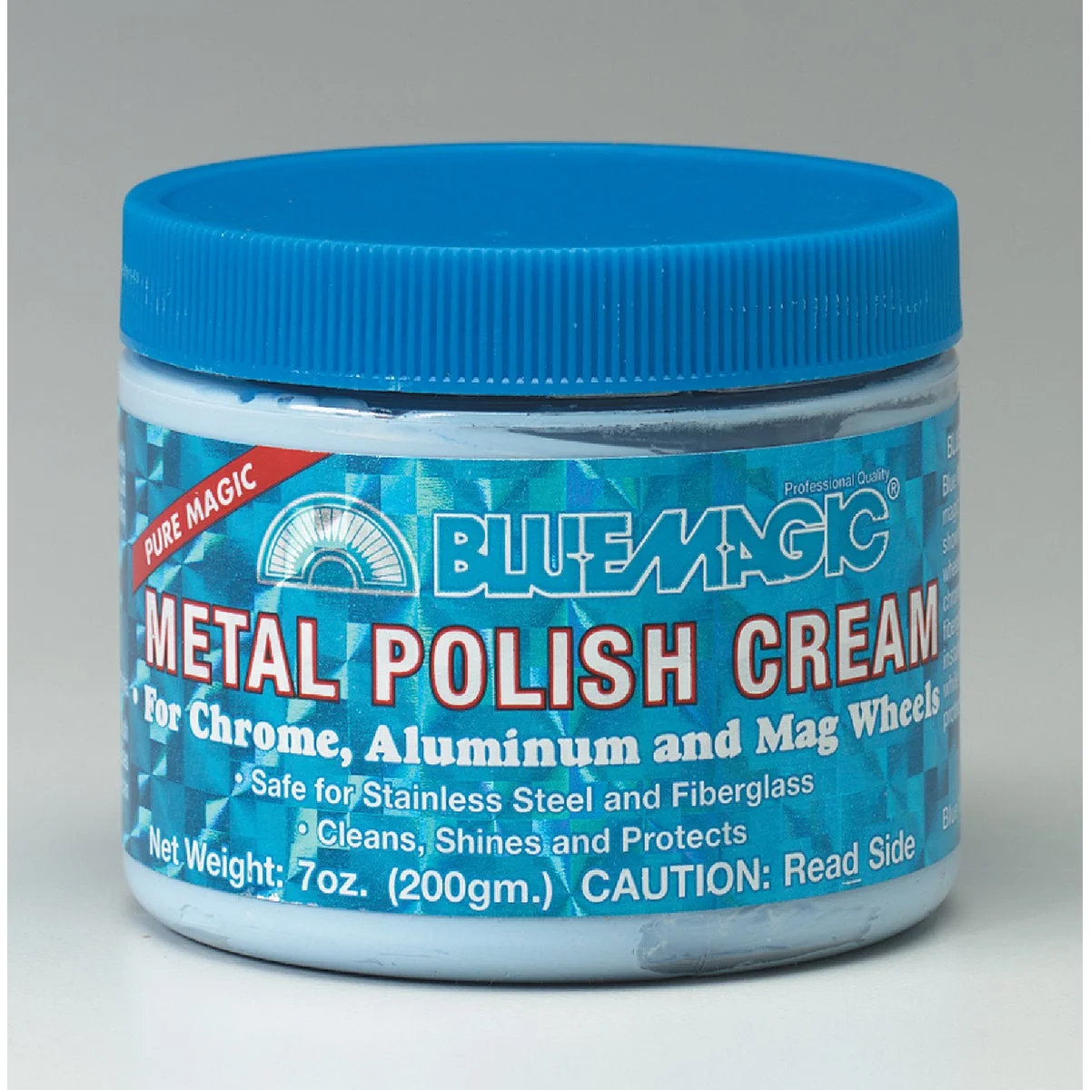 Solid Blue 7 Oz. Cream Chrome Polish Contemporary