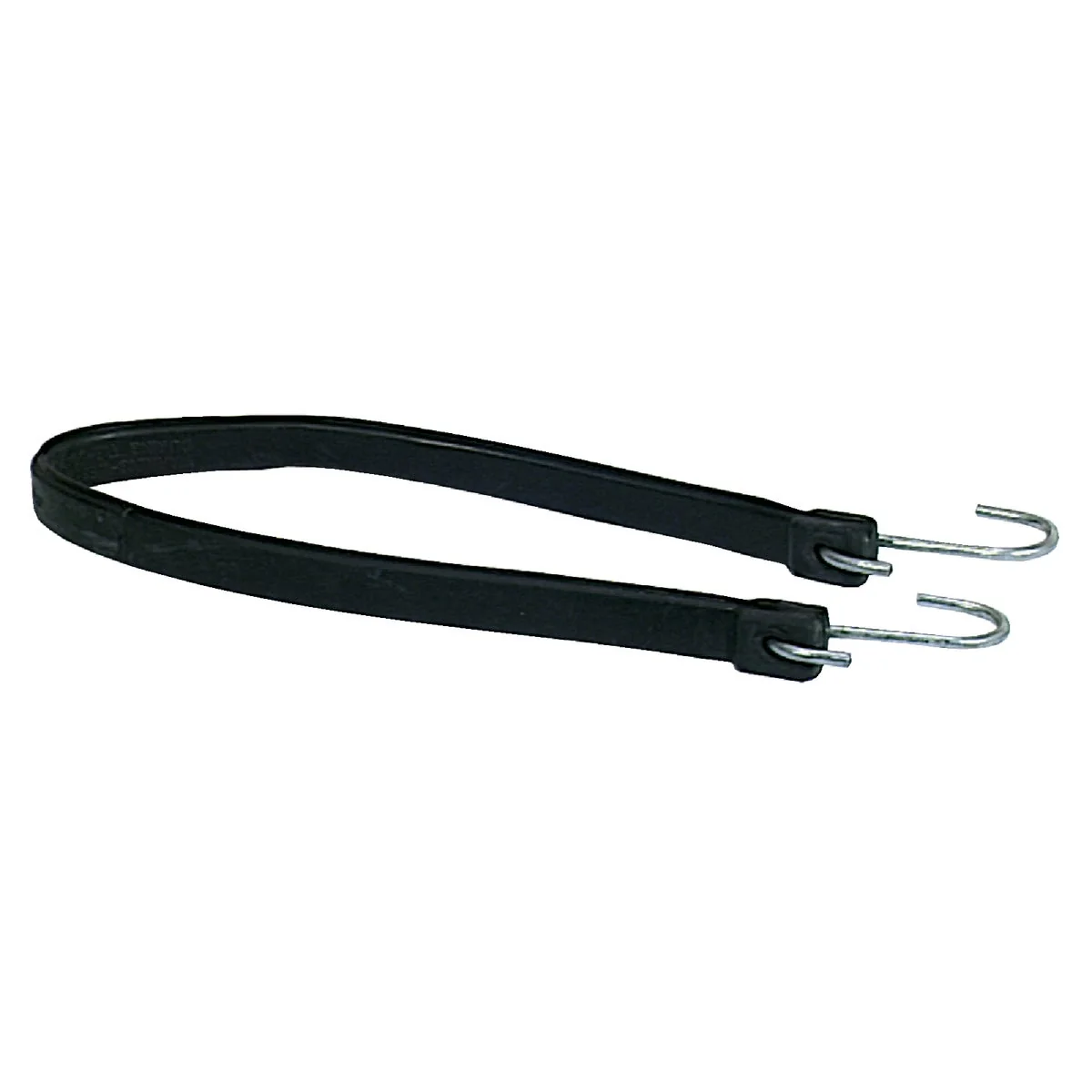 Soft 25.5 In. Hook-to-Hook Black Rubber Tarp Strap Solid