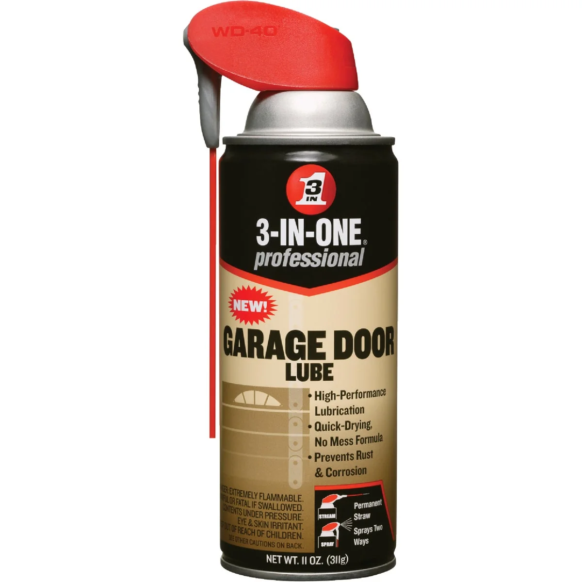 User-Friendly 3-IN-ONE 11 Oz. Aerosol with Straw Garage Door Multi-Purpose Lubricant Secure