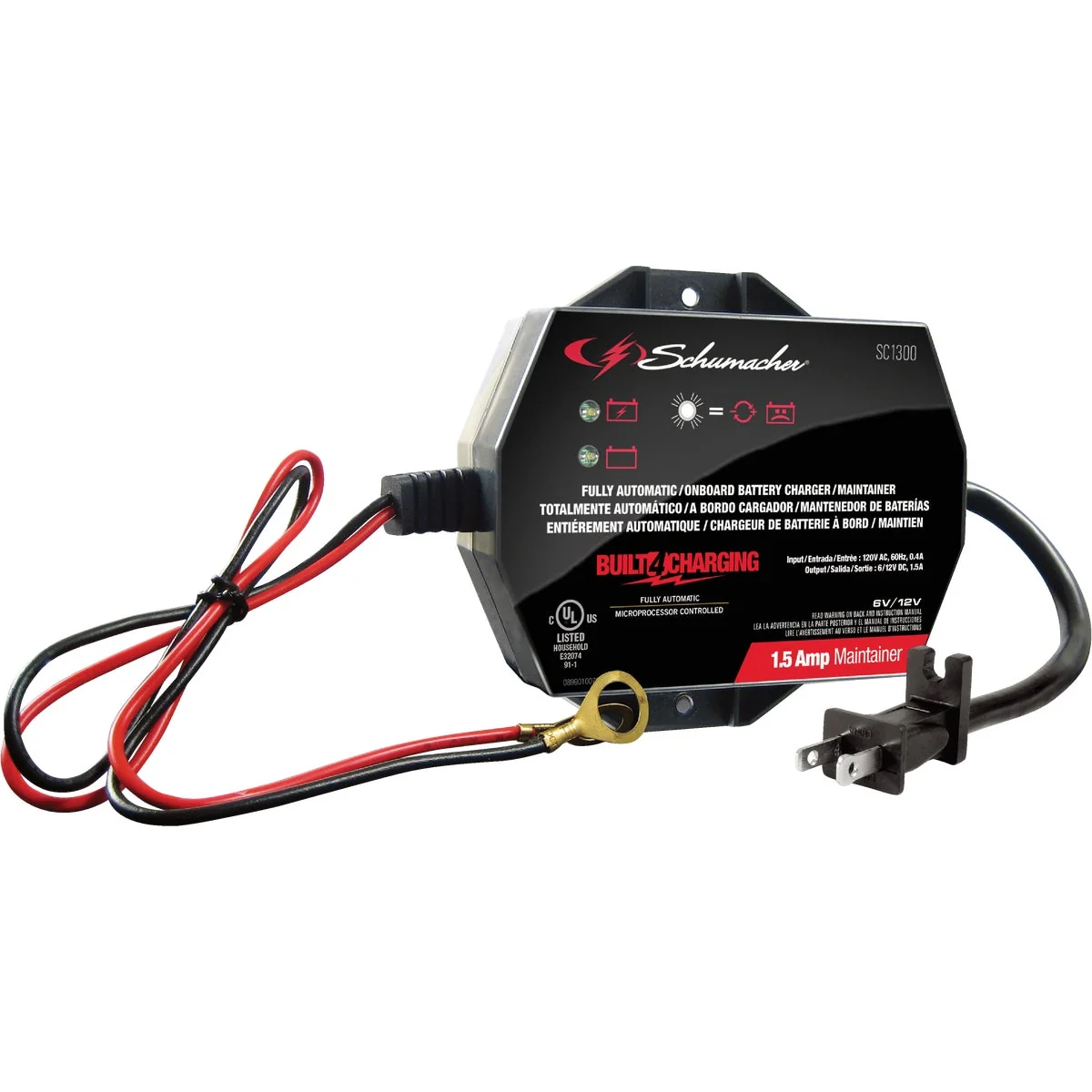 Exclusive Schumacher Automatic 12V 1.5A Auto Battery Charger Maintainer Refined