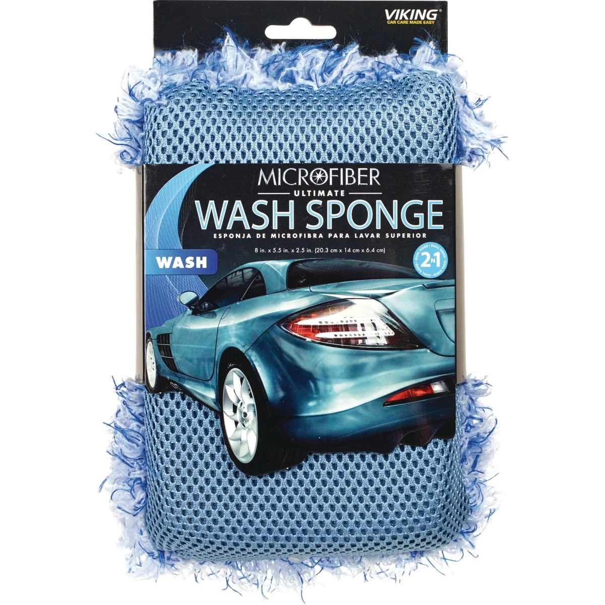Quality Viking 5-1 2 In. W x 8 In. L x 2-1 2 In. D 2N1 Car Wash Sponge Outstanding