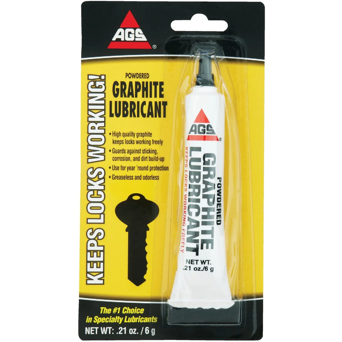 Secure AGS 0.21 Oz. Tube Powdered Graphite Dry Lubricant Easy-to-Use