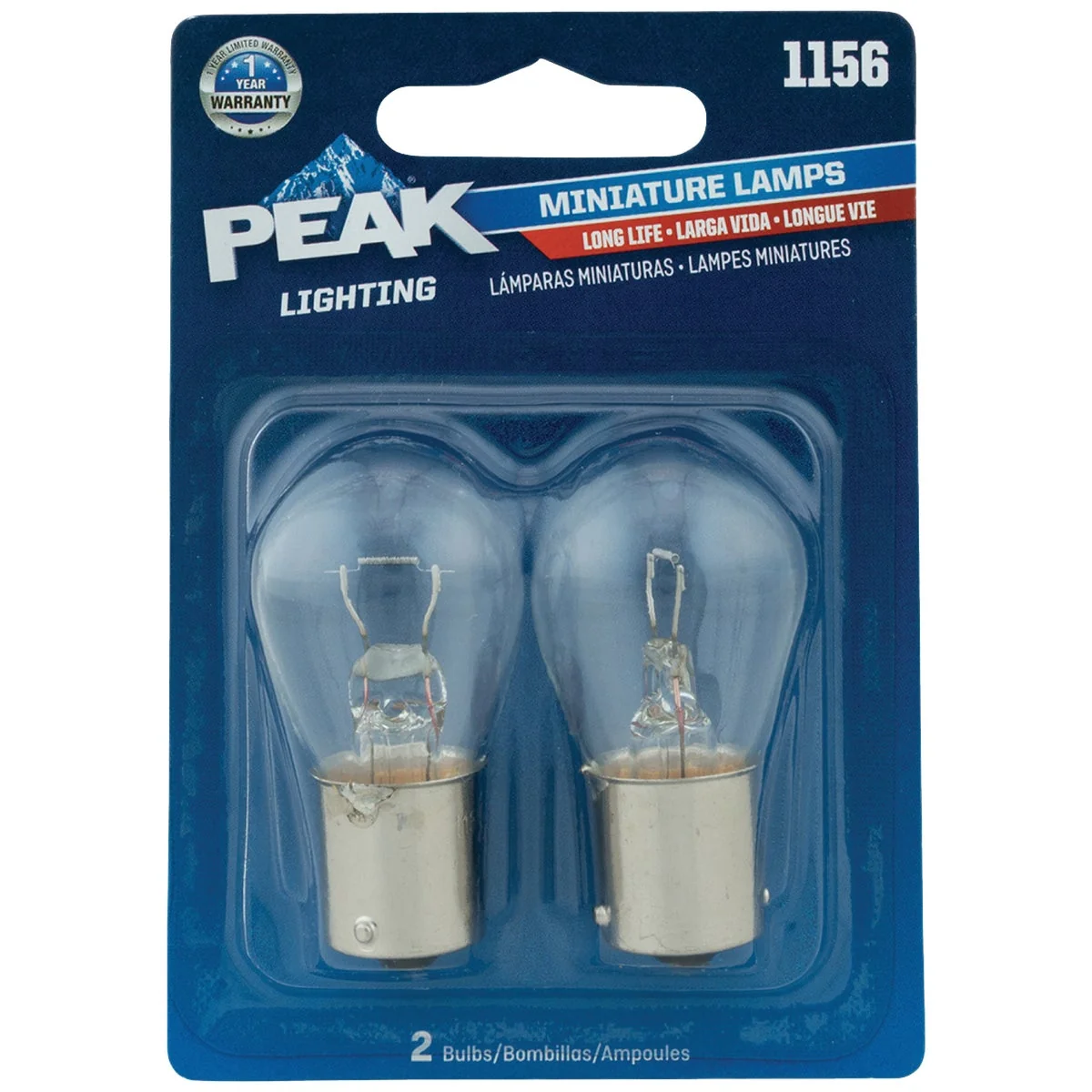 Fine PEAK 1156 12.8V Mini Incandescent Automotive Bulb 2-Pack Top-Quality