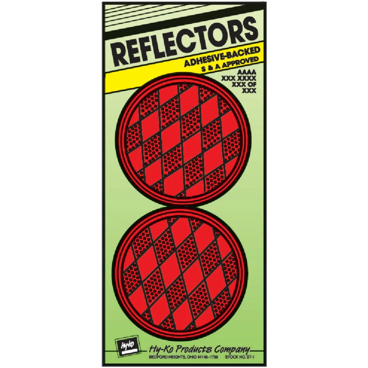 Verified Hy-Ko 3-1 4 In. Dia. Round Red Press-On Reflector 2-Pack Genuine