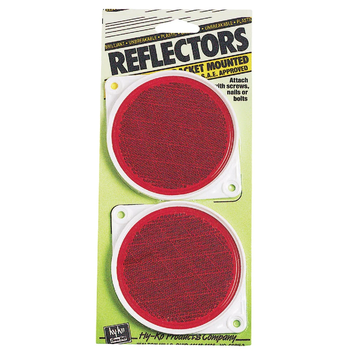 Carefully Designed Hy-Ko 3-1 4 In. Dia. Round Red Bracketed Nail-On Reflector 2-Pack Enhanced