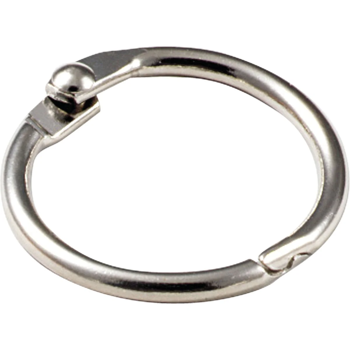 Expertly Made Lucky Line Steel Nickel-Plated 1 In. Key Ring 2-Pack Elegant