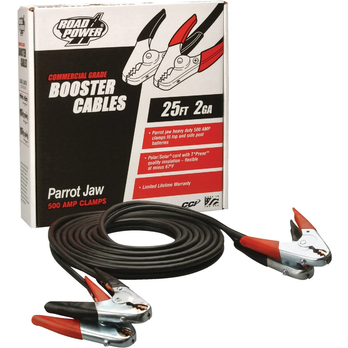 Versatile Road Power 25′ 2 Gauge 500 Amp Booster Cable Prestigious