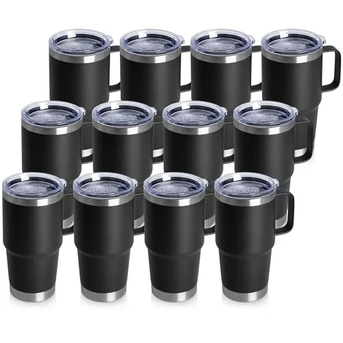 Next-Generation 20oz Tumbler Bulk with Lid 12 Count Convenient